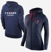 Wholesale Cheap Women's Nike Houston Texans Full-Zip Performance Hoodie Dark Blue