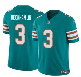 Cheap Men\'s Miami Dolphins #3 Odell Beckham Jr Aqua 2023 F.U.S.E Alternate Vapor Limited Football Stitched Jersey