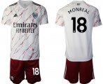 Wholesale Cheap Men 2020-2021 club Arsenal away 18 white Soccer Jerseys