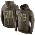 Wholesale Cheap NFL Men's Nike Indianapolis Colts #78 Ryan Kelly Stitched Green Olive Salute To Service KO Performance Hoodie