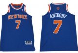 Wholesale Cheap New York Knicks #7 Carmelo Anthony Revolution 30 Swingman 2013 Blue Jersey