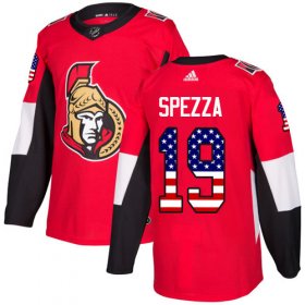 Wholesale Cheap Adidas Senators #19 Jason Spezza Red Home Authentic USA Flag Stitched Youth NHL Jersey