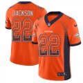 Wholesale Cheap Nike Broncos #22 Kareem Jackson Orange Team Color Men's Stitched NFL Limited Rush Drift Fashion Jersey