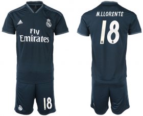 Wholesale Cheap Real Madrid #18 M.Llorente Away Soccer Club Jersey