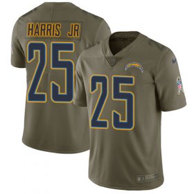 Wholesale Cheap Nike Chargers #25 Chris Harris Jr Olive Men\'s Stitched NFL Limited 2017 Salute To Service Jersey