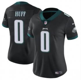 Cheap Women\'s Philadelphia Eagles #0 Bryce Huff Black Vapor Untouchable Limited Football Stitched Jersey(Run Small)