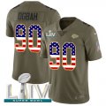 Wholesale Cheap Nike Chiefs #90 Emmanuel Ogbah Olive/USA Flag Super Bowl LIV 2020 Men's Stitched NFL Limited 2017 Salute To Service Jersey