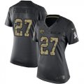 Wholesale Cheap Nike Jaguars #27 Leonard Fournette Black Women's Stitched NFL Limited 2016 Salute to Service Jersey