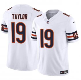 Men\'s Chicago Bears #19 Tory Taylor White 2023 F.U.S.E. Vapor Football Stitched Jersey