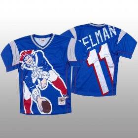 Wholesale Cheap NFL New England Patriots #11 Julian Edelman Blue Men\'s Mitchell & Nell Big Face Fashion Limited NFL Jersey