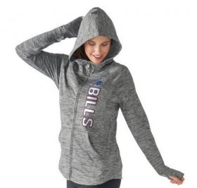 Wholesale Cheap Women\'s NFL Buffalo Bills G-III 4Her by Carl Banks Recovery Full-Zip Hoodie Heathered Gray