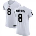 Wholesale Cheap Nike Raiders #8 Marcus Mariota White Men's Stitched NFL New Elite Jersey