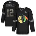 Wholesale Cheap Adidas Blackhawks #12 Alex DeBrincat Black Authentic Classic Stitched NHL Jersey