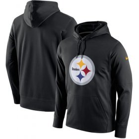 Wholesale Cheap Men\'s Pittsburgh Steelers Nike Black Circuit Logo Essential Performance Hoodie