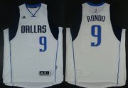 Wholesale Cheap Dallas Mavericks #9 Rajon Rondo Revolution 30 Swingman 2014 New White Jersey