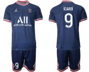 Wholesale Cheap Men 2021-2022 Club Paris Saint-Germain home blue 9 Soccer Jersey