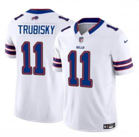 Cheap Men\'s Buffalo Bills #11 Mitch Trubisky White 2023 F.U.S.E. Vapor Untouchable Limited Football Stitched Jersey