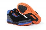 Wholesale Cheap Air Jordan III Kid Shoes Blue/Black/Orange