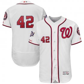 Wholesale Cheap Washington Nationals #42 Majestic 2019 Jackie Robinson Day Flex Base Jersey White