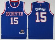 Wholesale Cheap Sacramento Kings #15 DeMarcus Cousins Hardwood Classic Blue Swingman Throwback Jersey