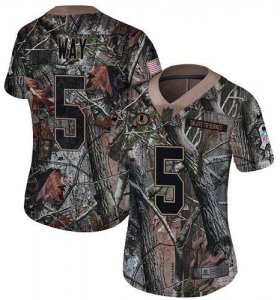 Wholesale Cheap Nike Redskins #5 Tress Way Camo Women\'s Stitched NFL Limited Rush Realtree Jersey