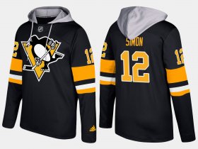 Wholesale Cheap Penguins #12 Dominik Simon Black Name And Number Hoodie