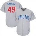 Wholesale Cheap Cubs #49 Jake Arrieta Grey Road Stitched Youth MLB Jersey