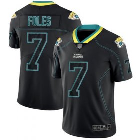 Wholesale Cheap Nike Jaguars #7 Nick Foles Lights Out Black Men\'s Stitched NFL Limited Rush Jersey