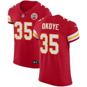 Wholesale Cheap Nike Chiefs #35 Christian Okoye Red Team Color Men\'s Stitched NFL Vapor Untouchable Elite Jersey