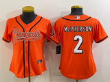 Wholesale Cheap Women's Cincinnati Bengals #2 Evan McPherson Orange With Patch Cool Base Stitched Baseball Jersey