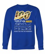 Wholesale Cheap Green Bay Packers 100 Seasons Memories Pullover Sweatshirt Royal