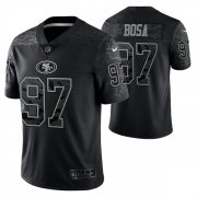 Wholesale Cheap Men's San Francisco 49ers #97 Nick Bosa Black Reflective Limited Stitched Football Jersey