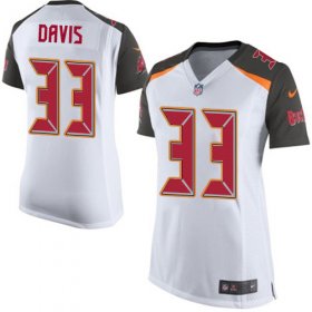 Wholesale Cheap Nike Buccaneers #33 Carlton Davis III White Women\'s Stitched NFL New Elite Jersey