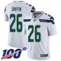 Wholesale Cheap Nike Seahawks #26 Shaquem Griffin White Men's Stitched NFL 100th Season Vapor Limited Jersey