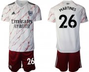 Wholesale Cheap Men 2020-2021 club Arsenal away 26 white Soccer Jerseys