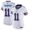 Cheap Women's Buffalo Bills #11 Mitch Trubisky White Vapor Stitched Football Jersey(Run Small)