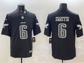 Cheap Men\'s Philadelphia Eagles #6 DeVonta Smith Black Fashion New Vapor Untouchable Limited Stitched Football Jersey