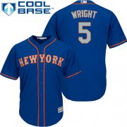 Wholesale Cheap Mets #5 David Wright Blue(Grey NO.) Cool Base Stitched Youth MLB Jersey