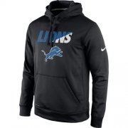 Wholesale Cheap Men's Detroit Lions Nike Black Kick Off Staff Performance Pullover Hoodie