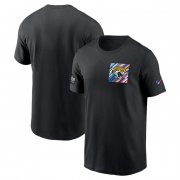 Wholesale Cheap Men's Jacksonville Jaguars Black 2023 Crucial Catch Sideline Tri-Blend T-Shirt