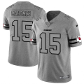 Wholesale Cheap Kansas City Chiefs #15 Patrick Mahomes Men's Nike Gray Gridiron II Vapor Untouchable Limited NFL Jersey