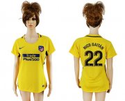 Wholesale Cheap Women's Atletico Madrid #22 Nico Gaitan Away Soccer Club Jersey