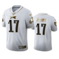 Wholesale Cheap Philadelphia Eagles #17 Alshon Jeffery Men's Nike White Golden Edition Vapor Limited NFL 100 Jersey