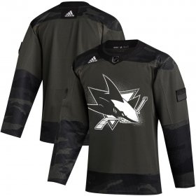 Wholesale Cheap San Jose Sharks Adidas 2019 Veterans Day Authentic Practice NHL Jersey Camo