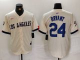 Cheap Men's Los Angeles Dodgers #24 Kobe Bryant Cream 2024 City Connect Limited Stitched Jersey