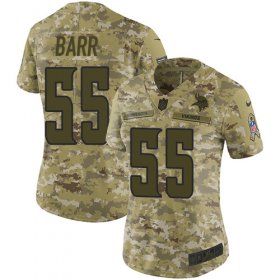 Wholesale Cheap Nike Vikings #55 Anthony Barr Camo Women\'s Stitched NFL Limited 2018 Salute to Service Jersey