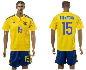 Wholesale Cheap Ukraine #15 Budkivskiy Home Soccer Country Jersey