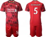 Wholesale Cheap Men 2021-2022 Club Liverpool home red 5 Nike Soccer Jersey