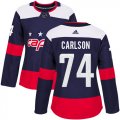 Wholesale Cheap Adidas Capitals #74 John Carlson Navy Authentic 2018 Stadium Series Women's Stitched NHL Jersey