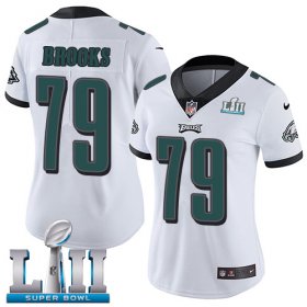 Wholesale Cheap Nike Eagles #79 Brandon Brooks White Super Bowl LII Women\'s Stitched NFL Vapor Untouchable Limited Jersey